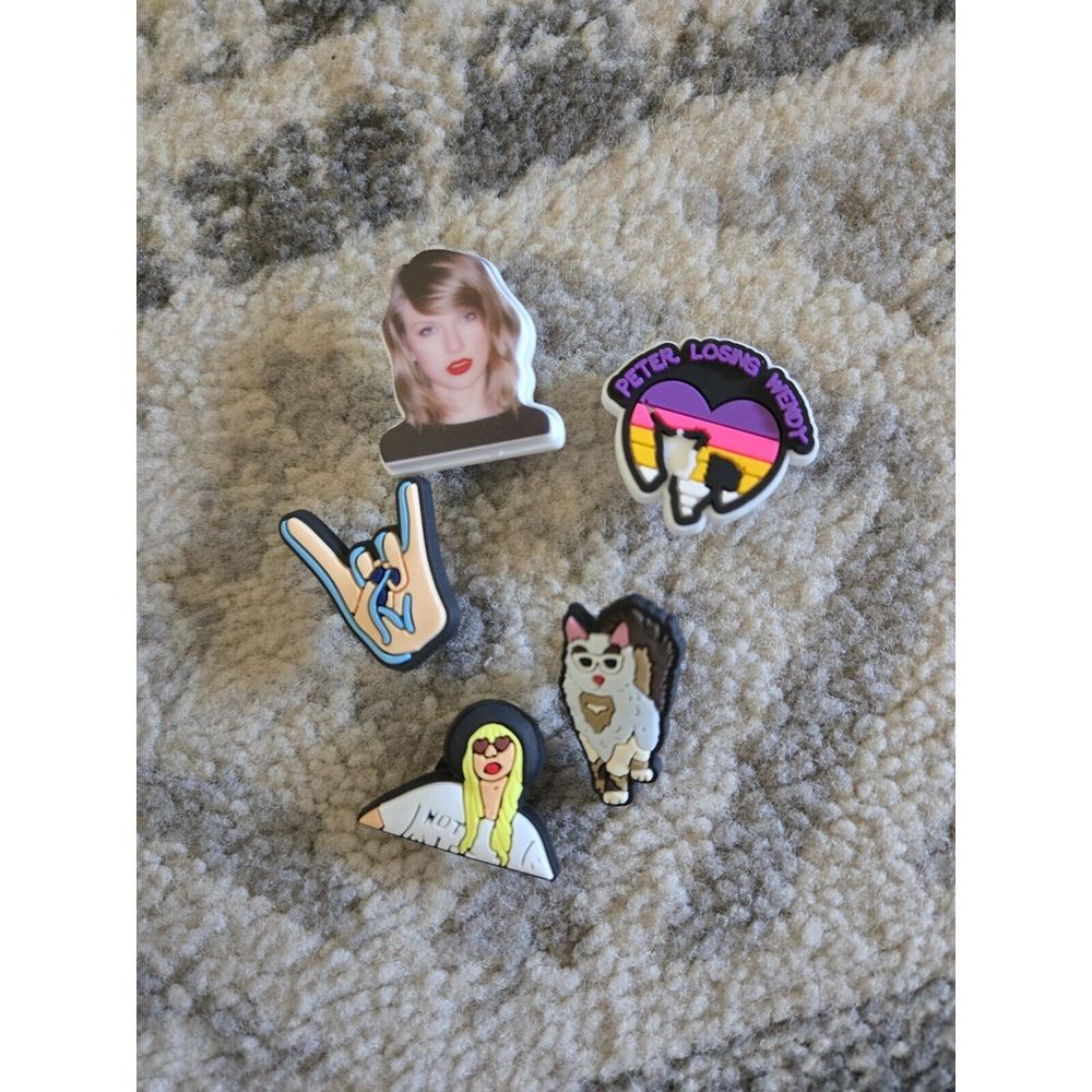 Croc Jibbitz Silicone Taylor swift set of 5 Swiftie Lover Era Colorful Lot 4